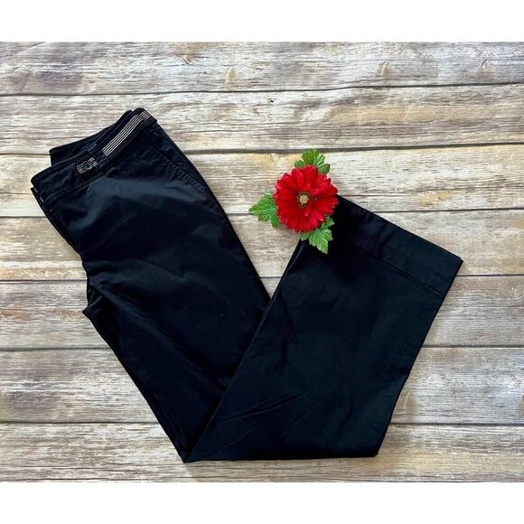 ANN TAYLOR WIDE LEG BLACK PANT - Picture 1 of 10
